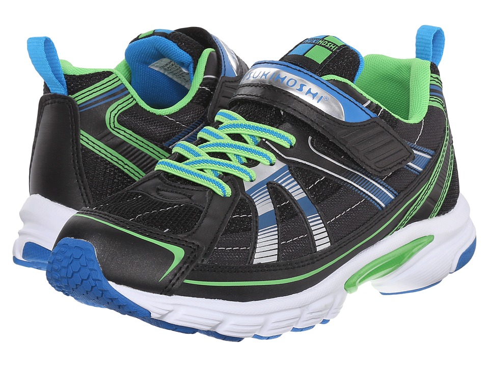 Tsukihoshi Kids - Youth Storm (Little Kid/Big Kid) (Black/Green) Boys Shoes