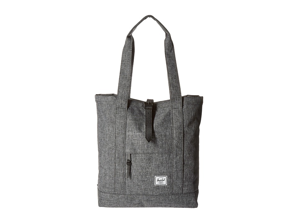Herschel Supply Co. - Market (Raven Crosshatch/Black Leather) Tote Handbags