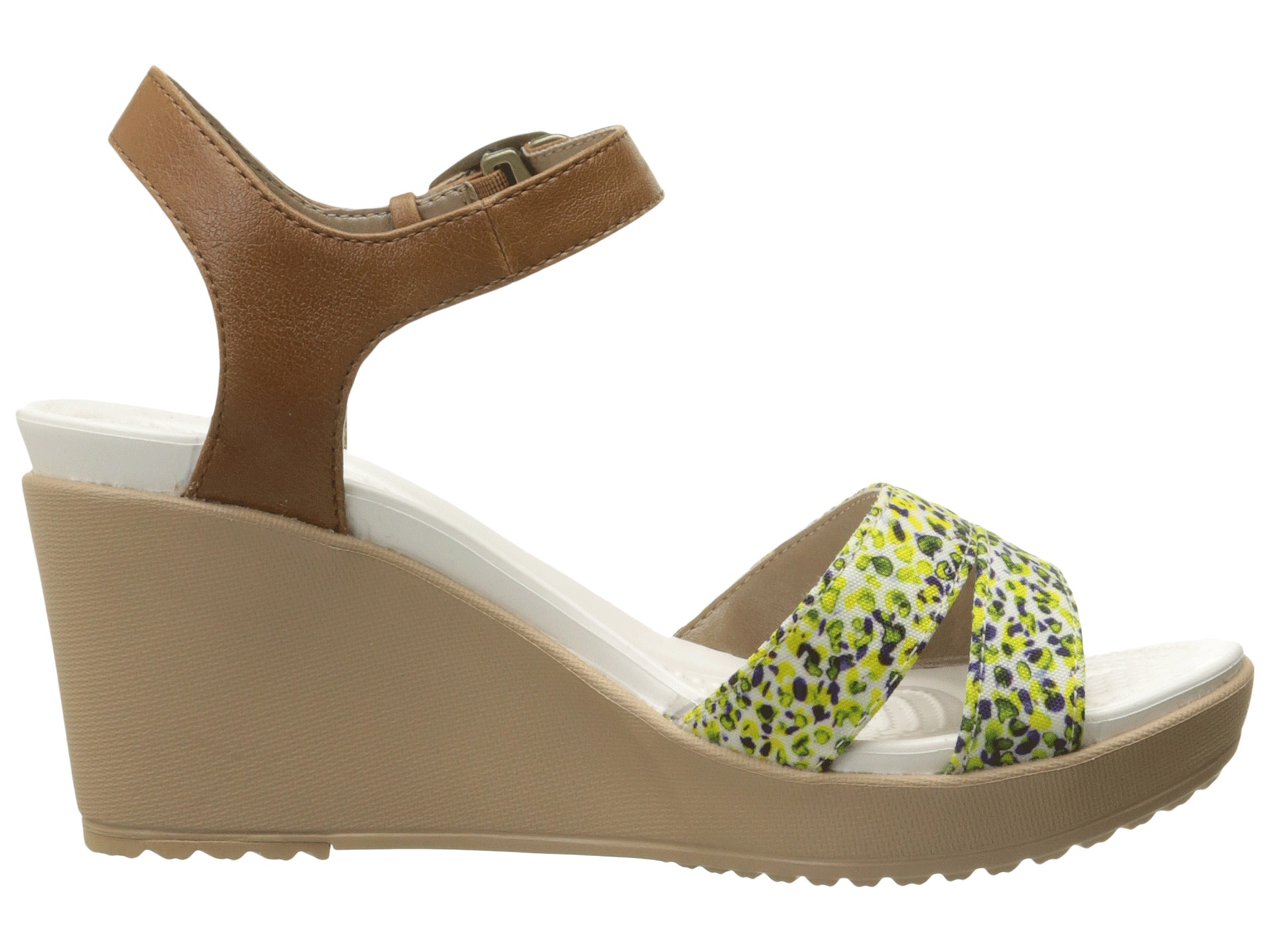 Crocs Leigh II Ankle Strap Graphic Wedge at Zappos.com