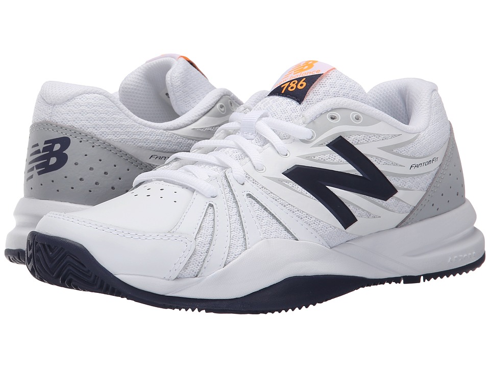 New Balance - WC786v2 (White/Blue) Womens Tennis Shoes