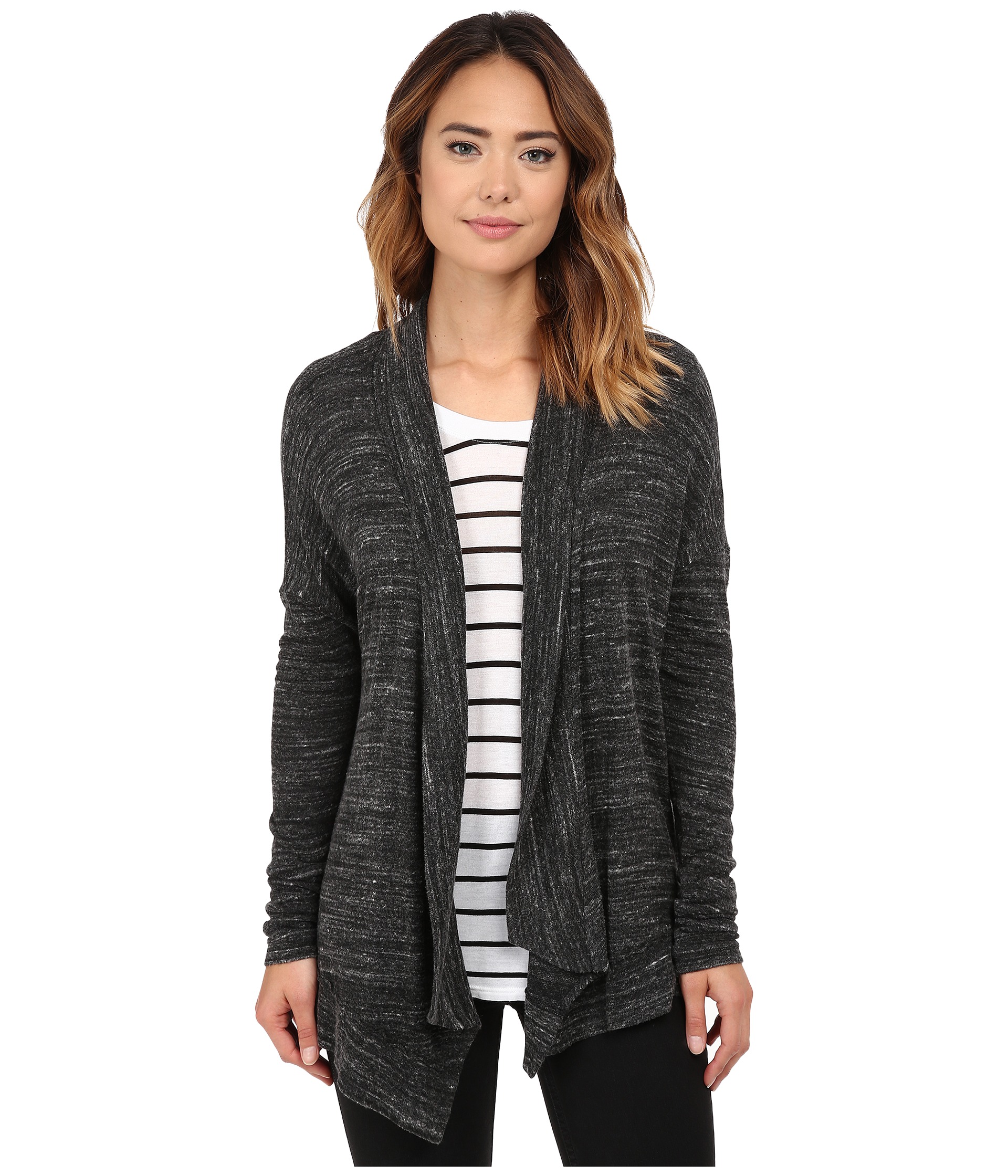 Michael Stars Sweater Knit Long Sleeve Open Front Cardigan at Zappos.com