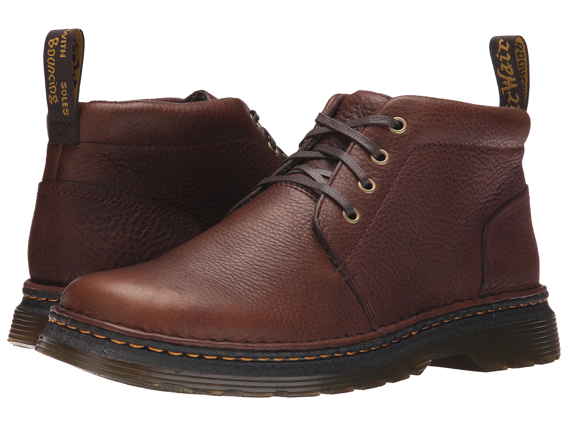 Dr. Martens Lea 4-Eye Chukka Boot Dark Brown Grizzly/Hi Suede WP ...