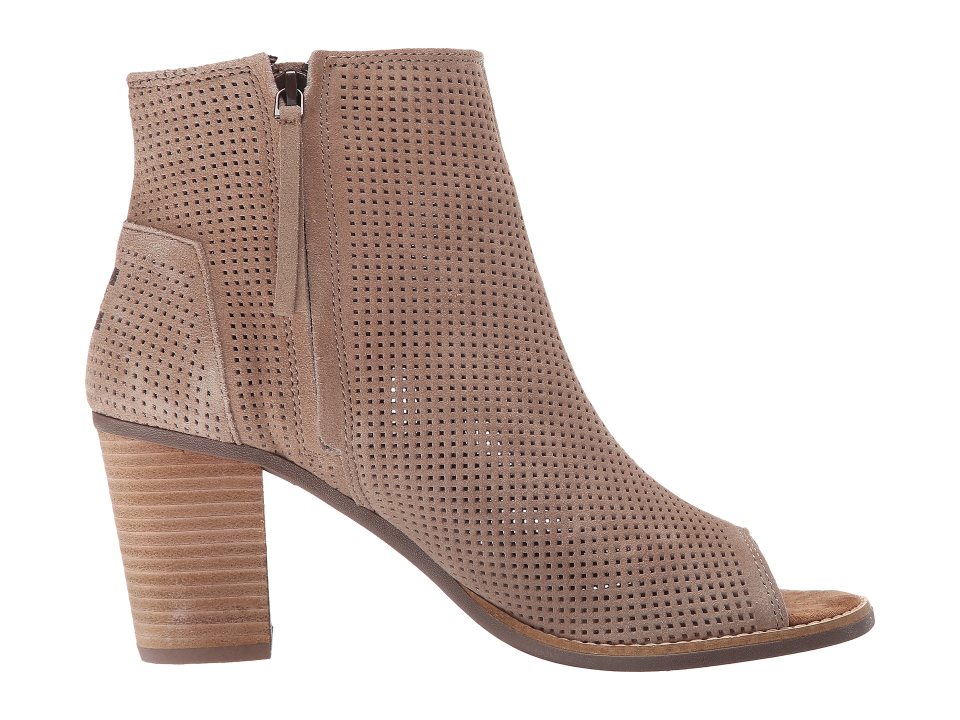 toms peep toe flats