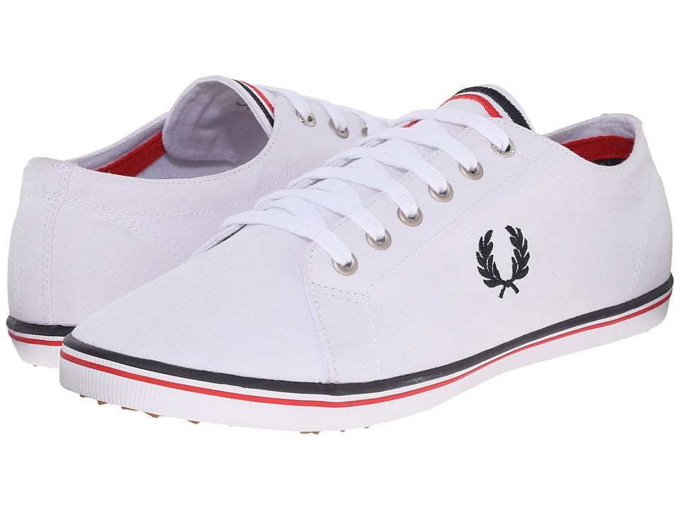 Fred Perry - Kingston Twill (Navy/White/Bright Red) Mens Lace up casual Shoes
