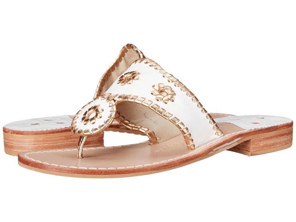 Jack Rogers Nantucket Gold (White/Gold) Sandals