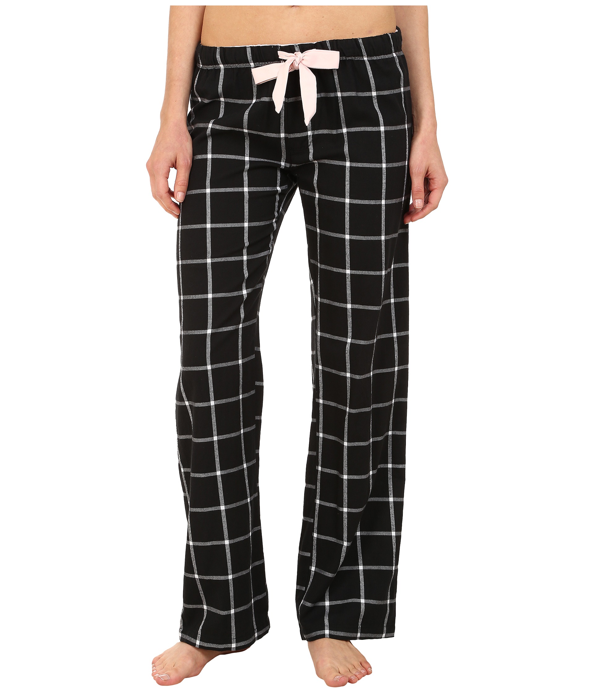 P.J. Salvage Black N Blush Plaid Pajama Pants - Zappos.com Free ...
