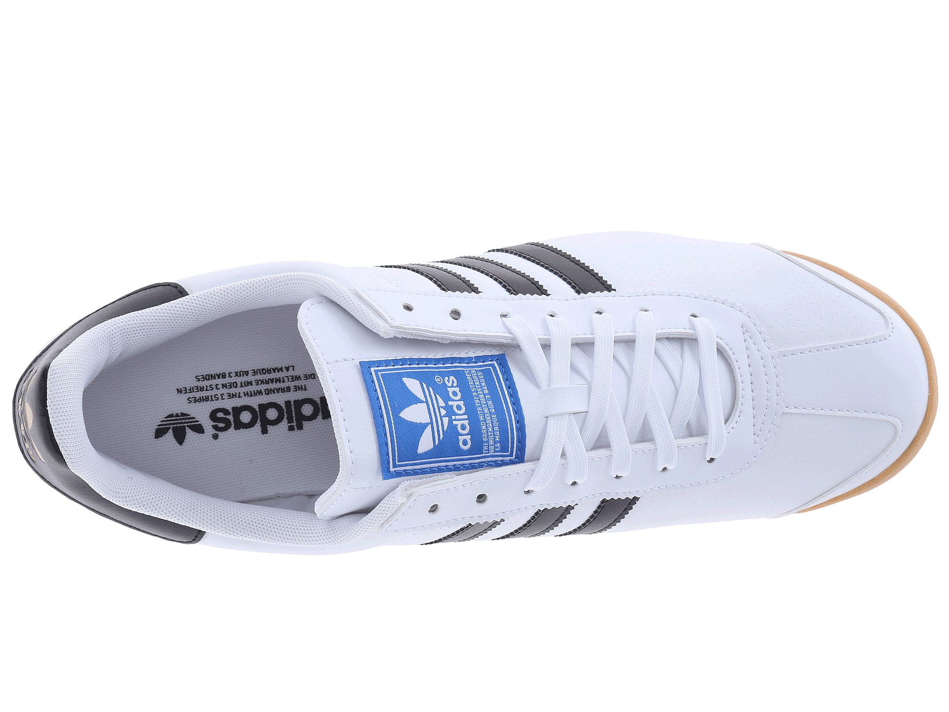adidas Originals Samoa White/Black/Gum (Perf Gum) - Zappos.com Free ...