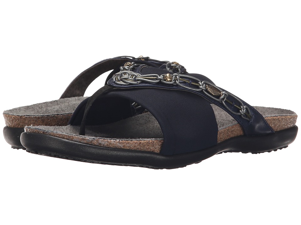 Naot Jennifer (Polar Sea Leather/Navy Stretch) Sandals