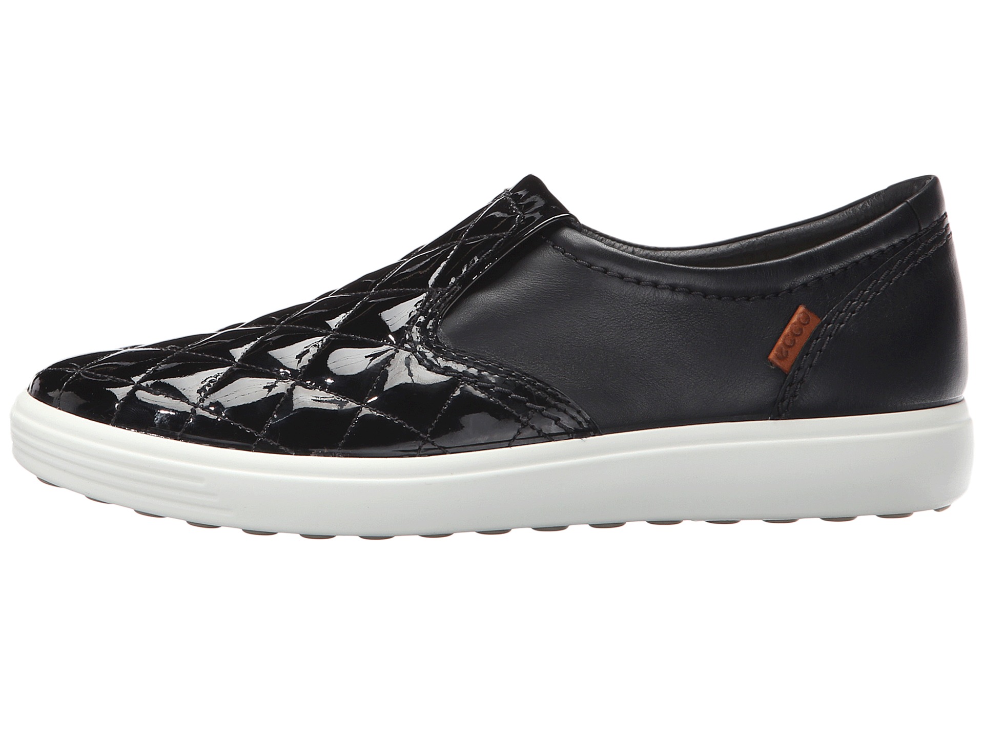ECCO Soft 7 Quilted Slip-On Black/Black - Zappos.com Free Shipping BOTH ...