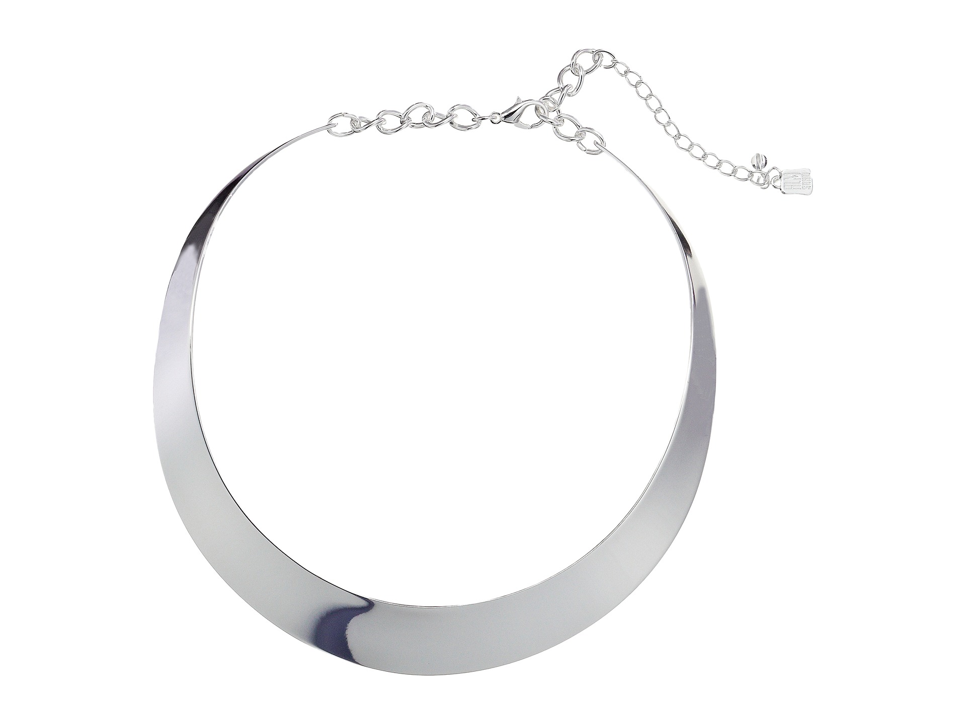 Robert Lee Morris Half Moon Collar Necklace Silver