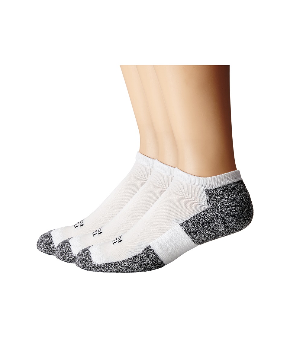 Thorlos - Lite Running Micro-Mini 3-Pair Pack (White/Black) Mens No Show Socks Shoes