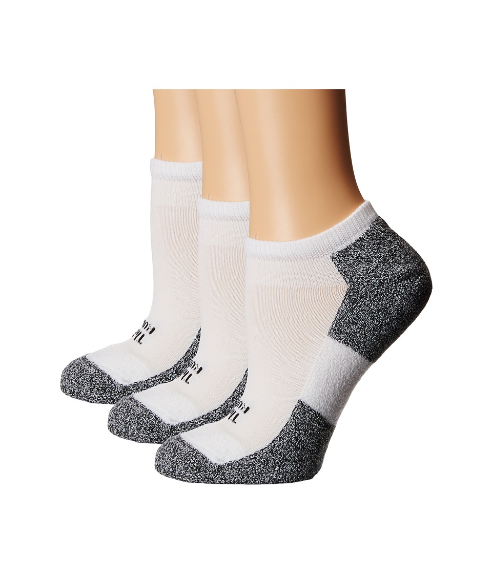 Thorlos - Lite Running Micro-Mini 3-Pair Pack (White/Black) Womens No Show Socks Shoes