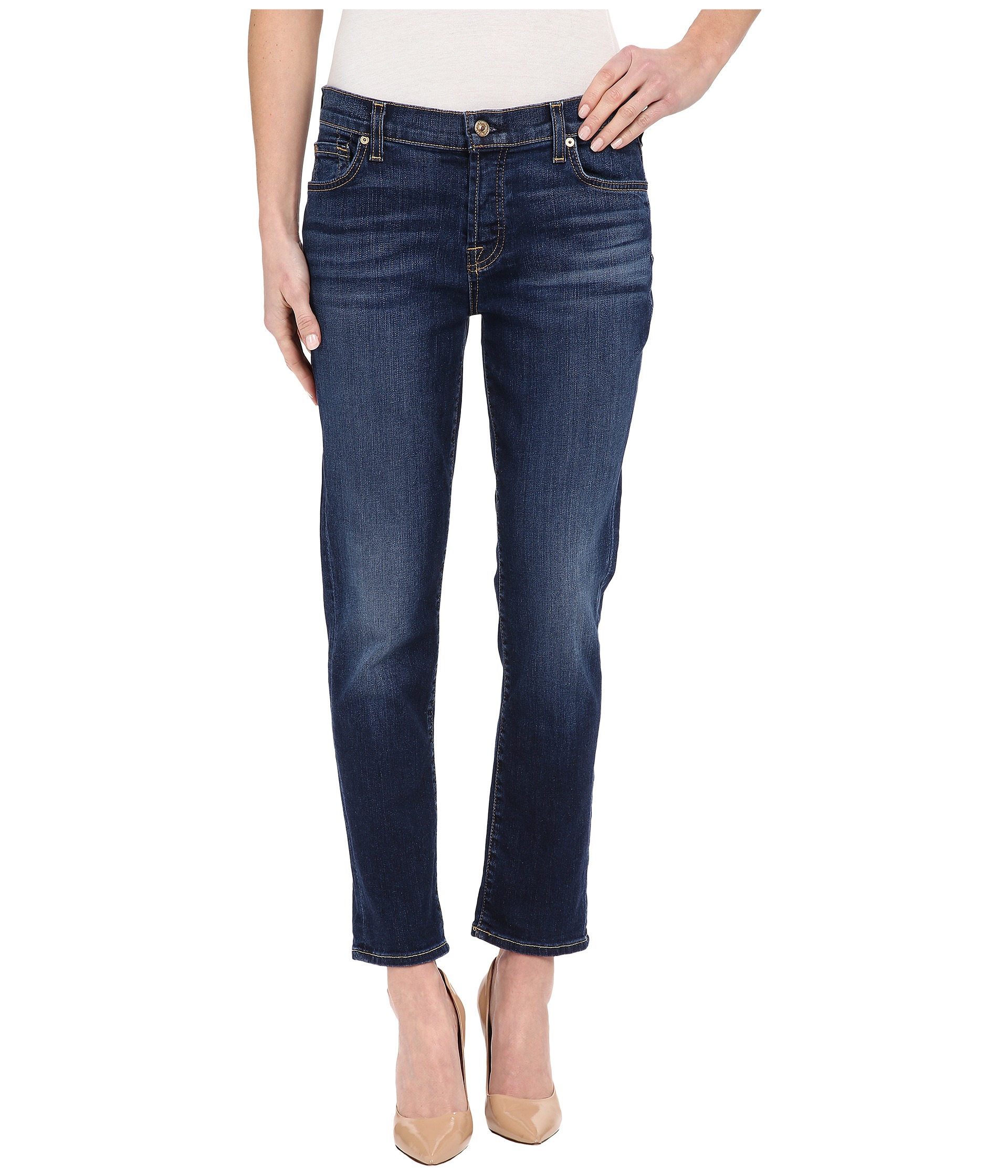 7 For All Mankind Josefina in Medium Timeless Blue at Zappos.com
