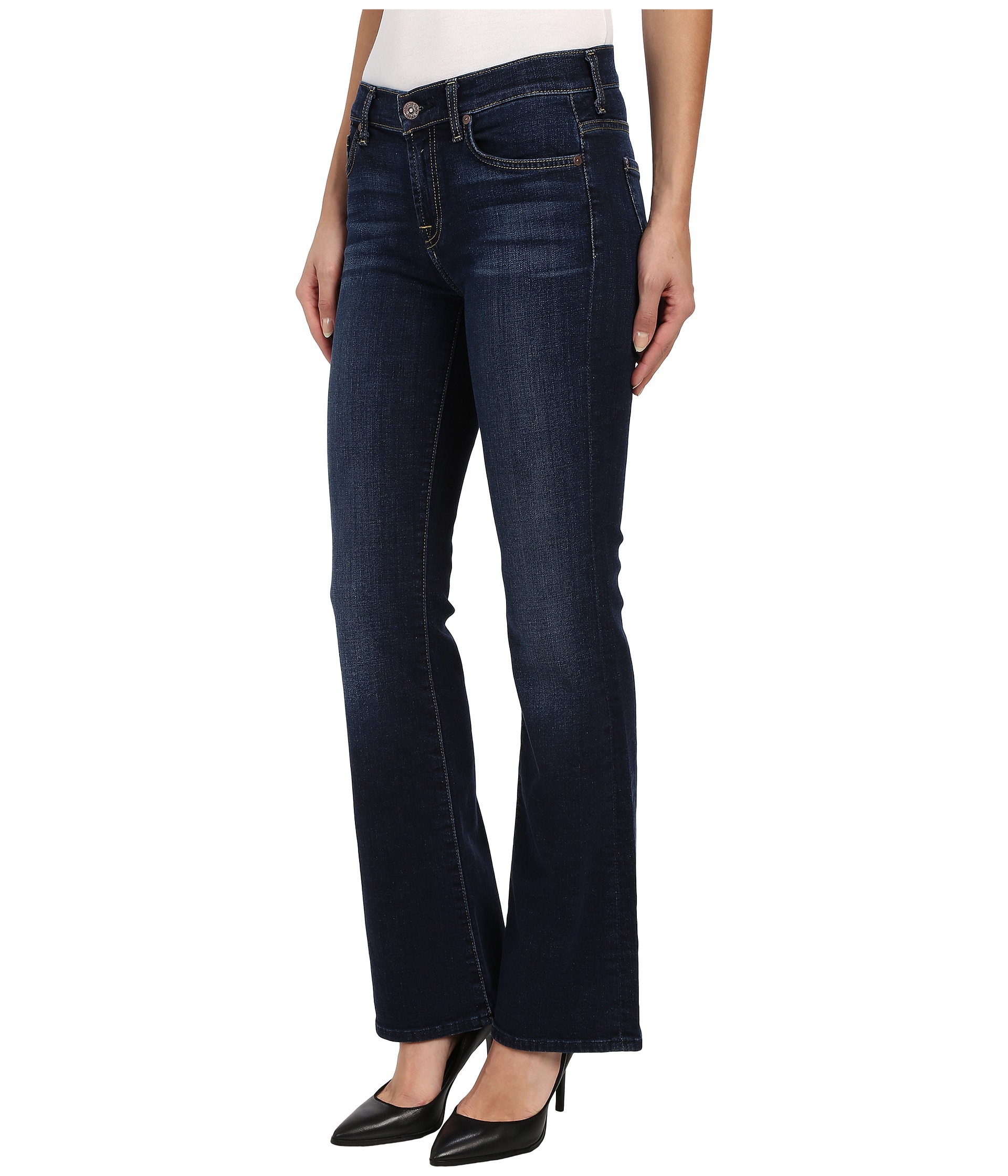 7 For All Mankind Bootcut Short Inseam in Nouveau New York Dark at ...