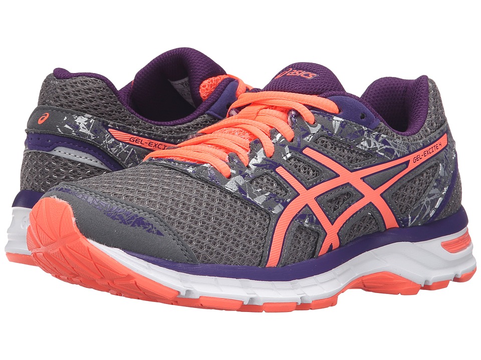 ASICS Gel-Excite 4 (Shark/Flash Coral/Parachute Purple) Women's Running Shoes
