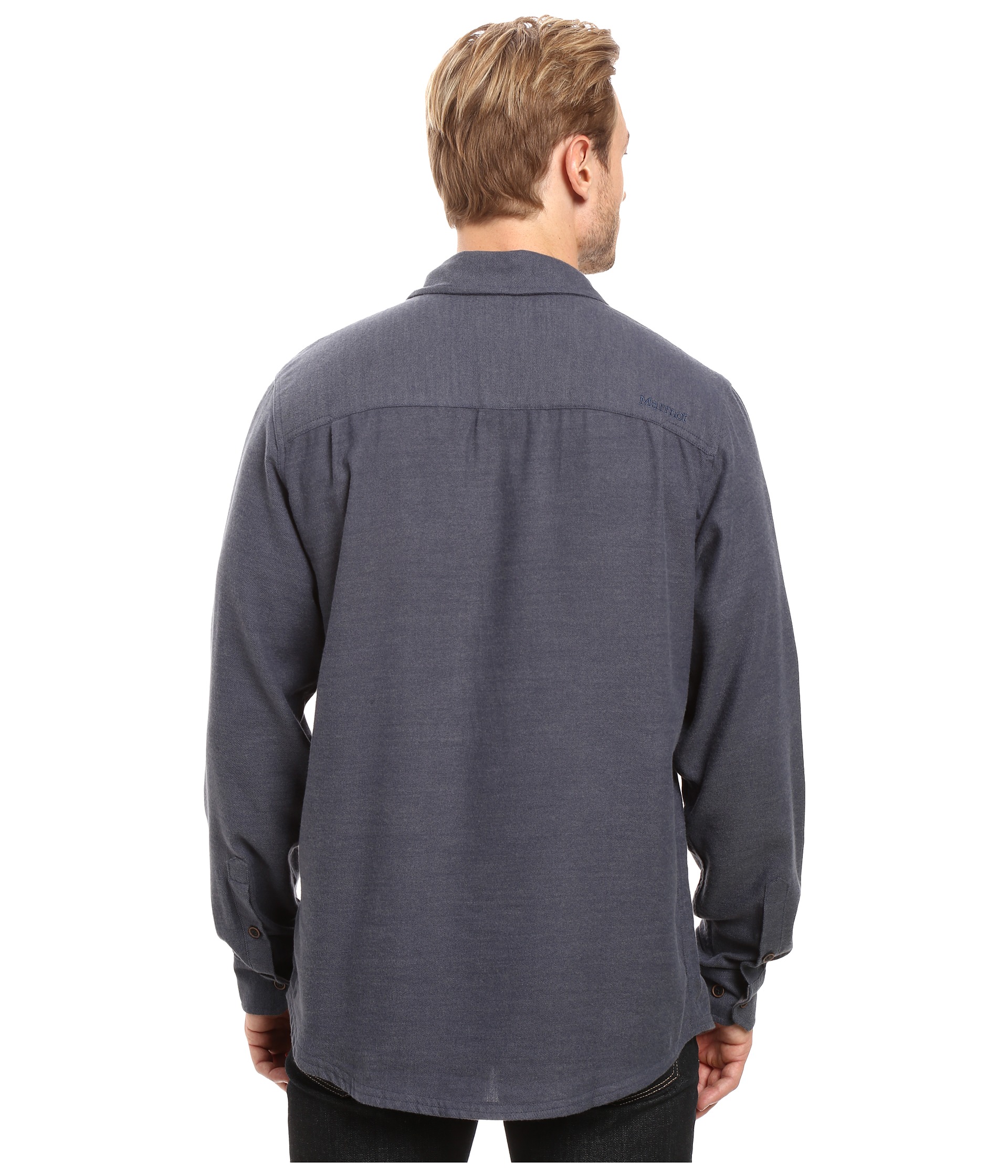 Marmot Hobson Flannel Long Sleeve Shirt Dark Indigo Heather - Zappos