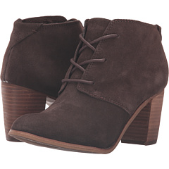 TOMS Lunata Lace-Up Bootie Chocolate Brown Suede - Zappos.com Free ...