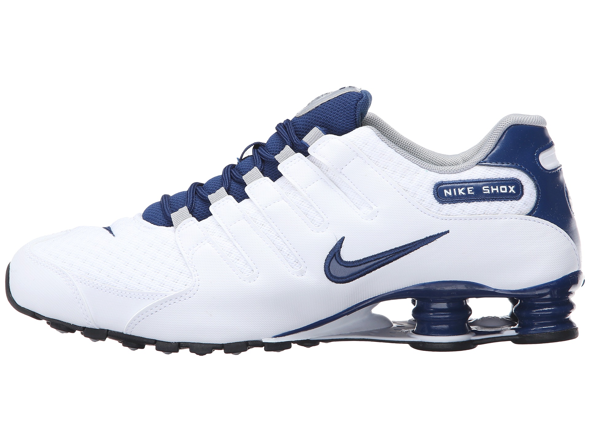 nike shox grey blue