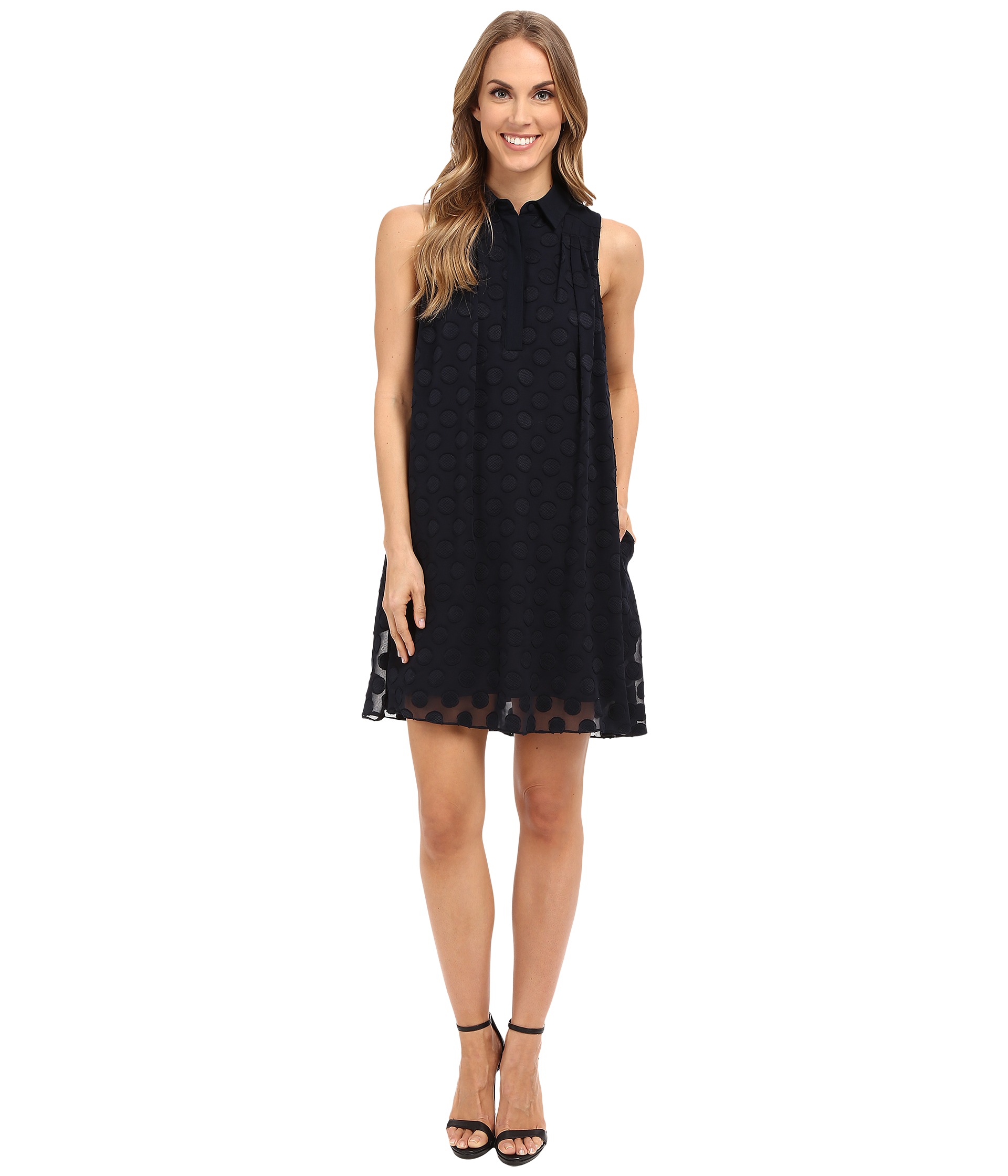 Adrianna Papell A Line Dress with Collar