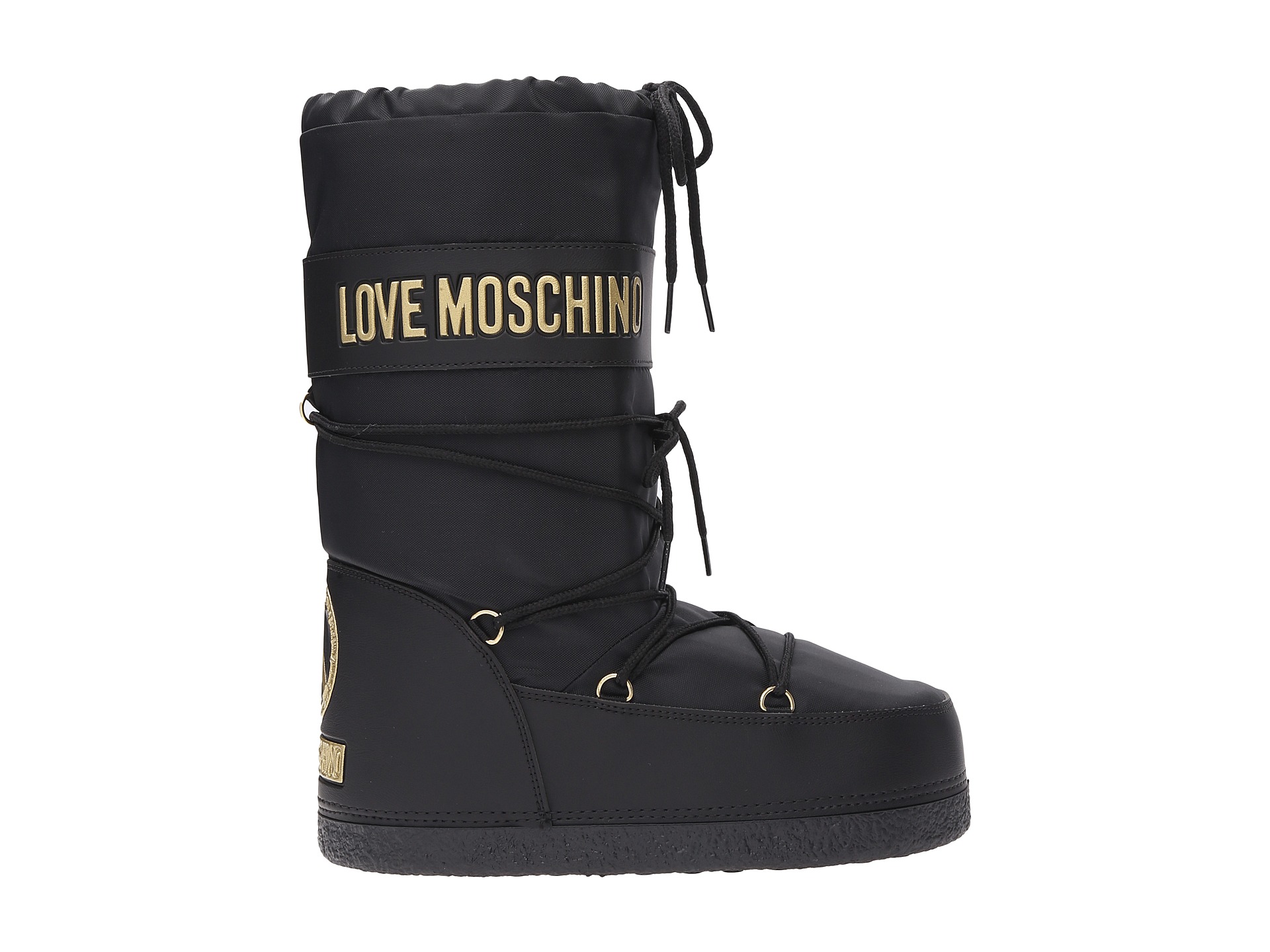 LOVE Moschino Logo Moon Boot Black - 0 Free Shipping BOTH Ways