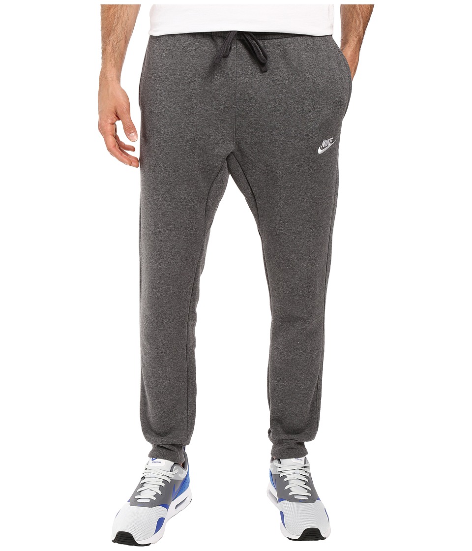 Nike Sportswear Fleece Jogger (Charcoal Heather/White) Men