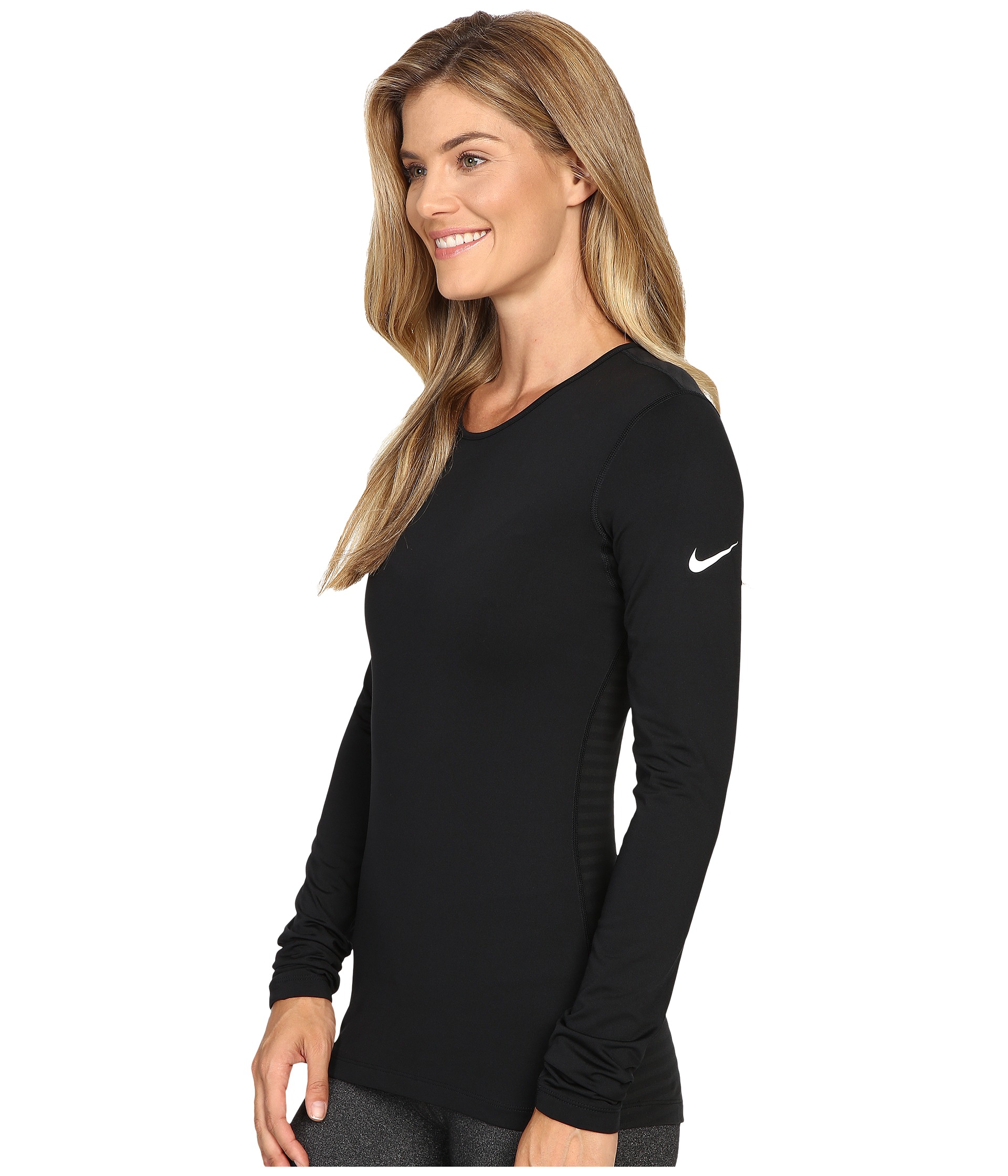Nike Pro Warm Long Sleeve Training Top at Zappos.com