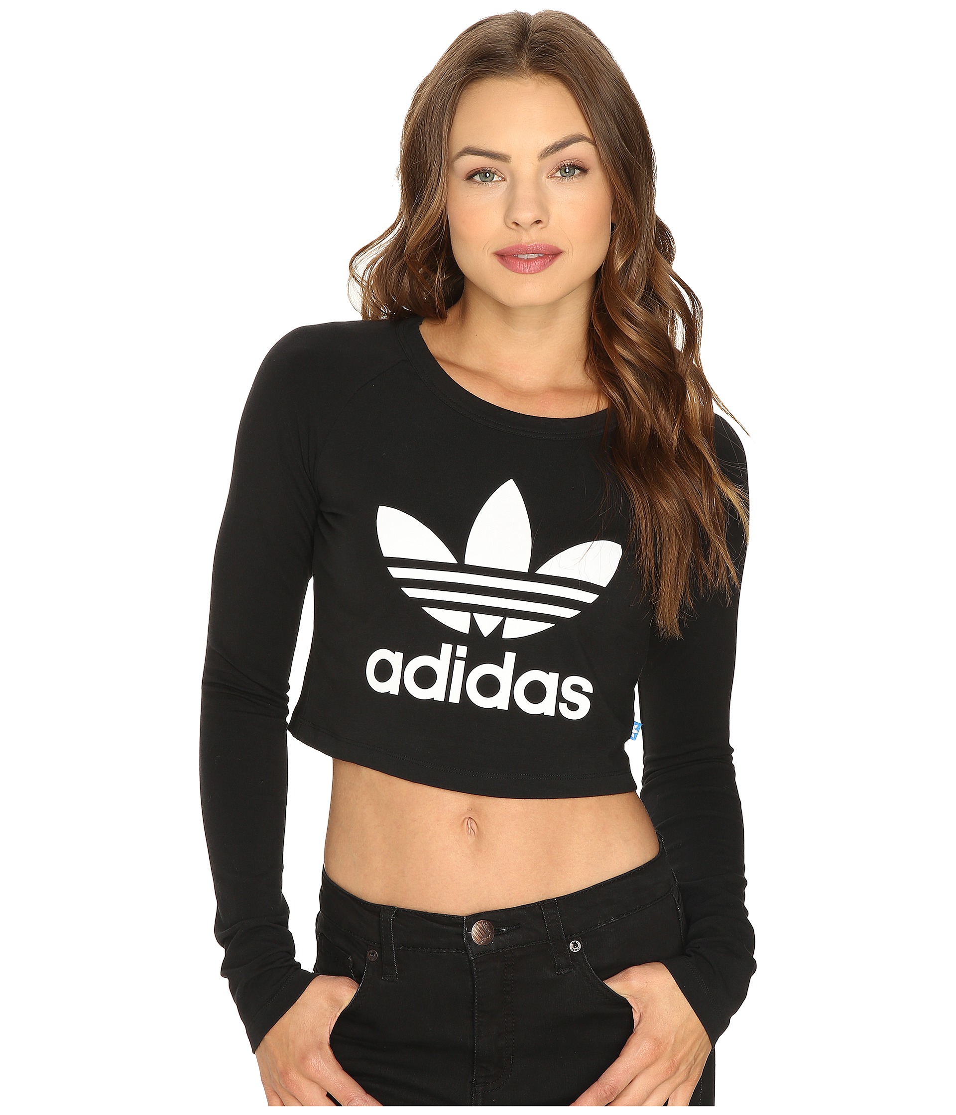 adidas Originals Cropped Long Sleeve Tee - Zappos.com Free Shipping BOTH Ways