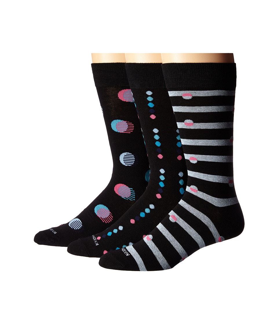Steve Madden 3-Pack Fashion Crew Socks (Black/Red) Men