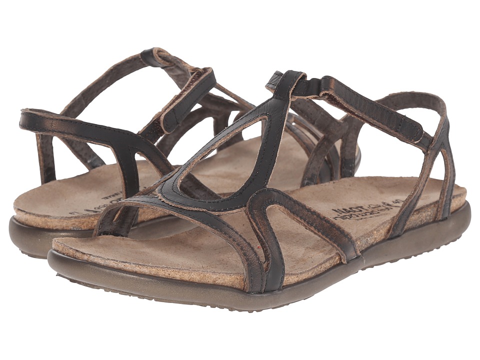 Naot Dorith (Volcanic Brown Leather) Sandals