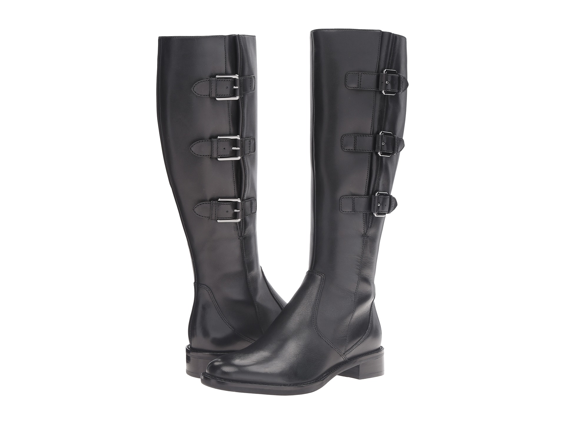 ECCO Hobart Buckle 25 MM Boot Black Cow Leather - Zappos.com Free ...