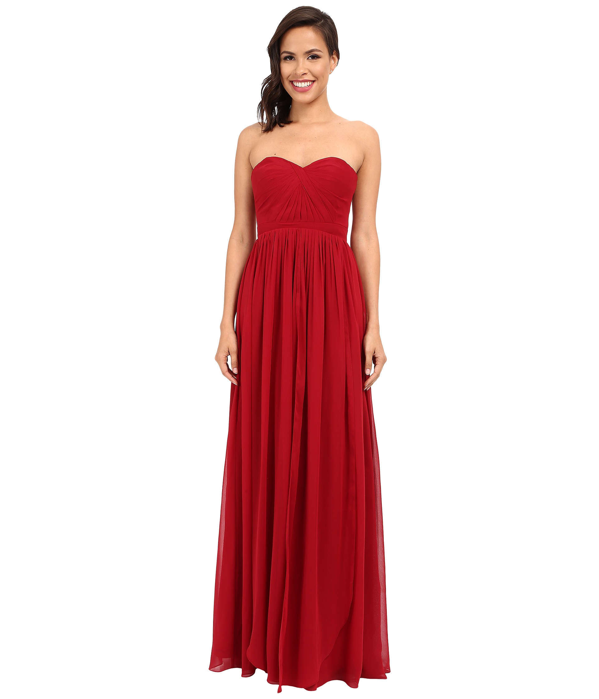 Faviana Strapless Chiffon Convertible Dress 7822 Ruby, Women