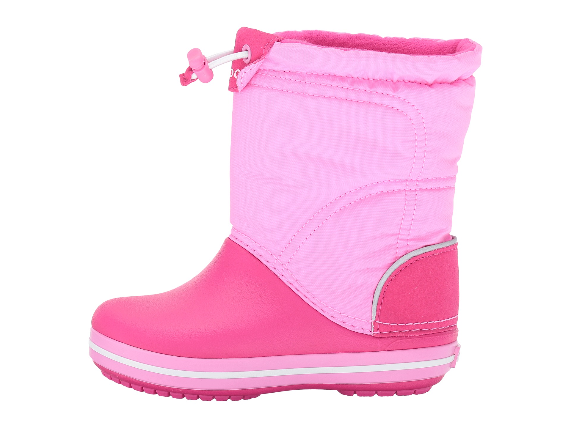 Crocs Kids Crocband Lodge Point Boot (Toddler/Little Kid) Candy Pink ...