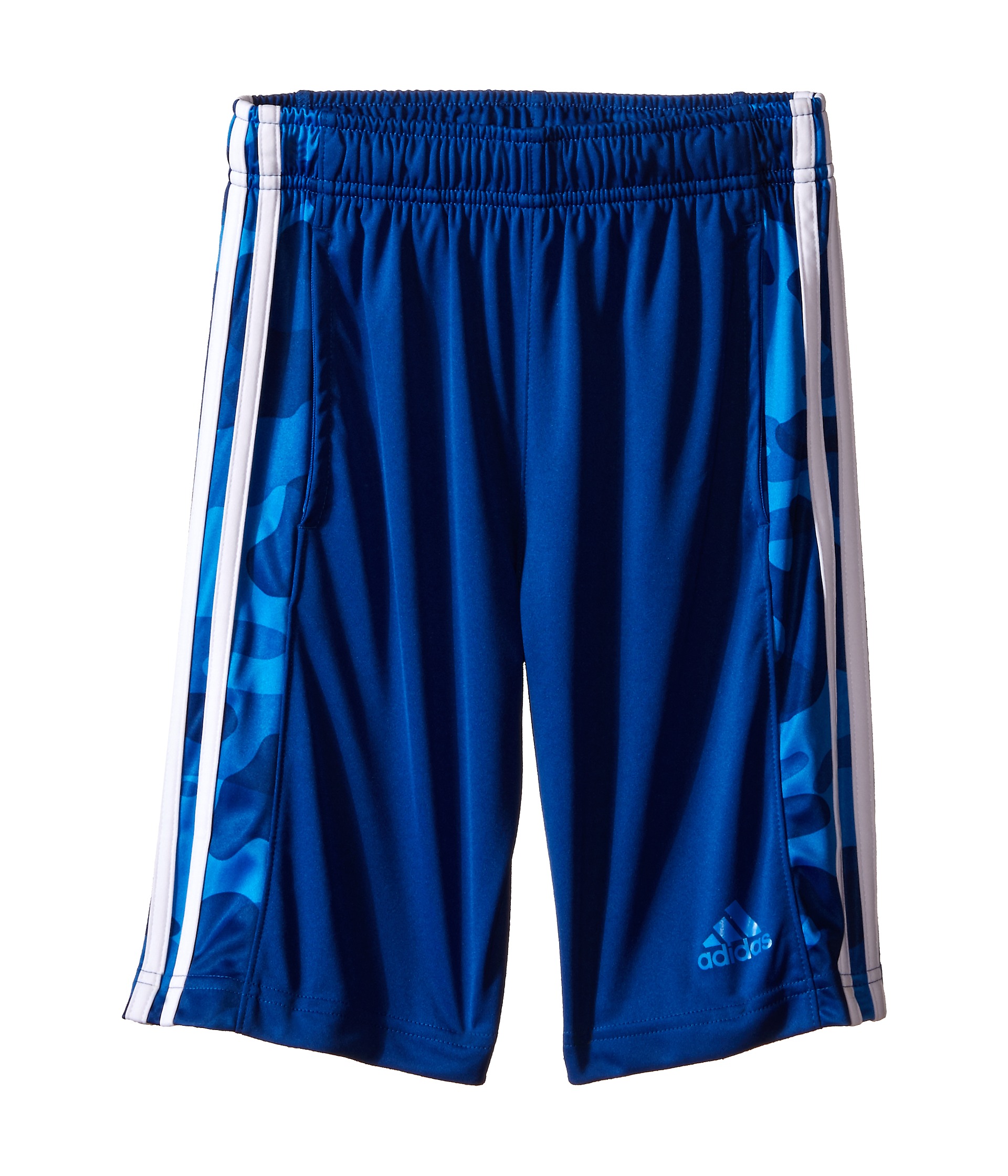 adidas Kids Essentials Camo Shorts (Big Kids) EQT Blue/Shock Blue