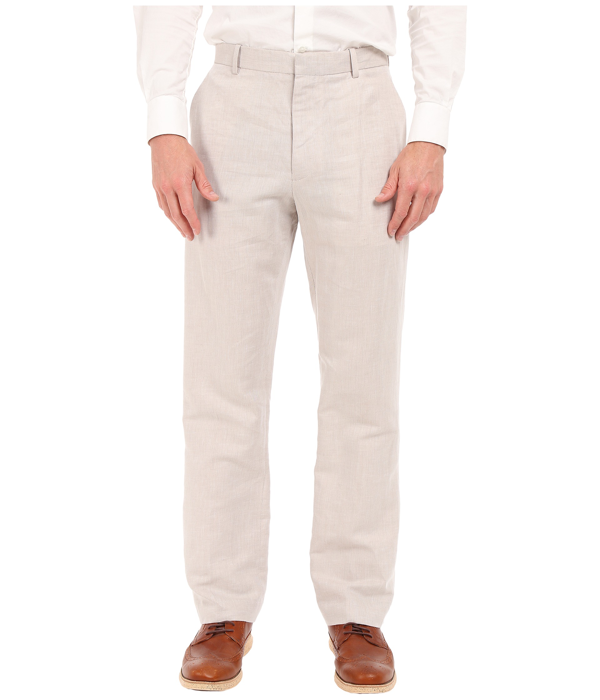 Perry Ellis Linen Suit Pants Bright White - Zappos.com Free Shipping ...