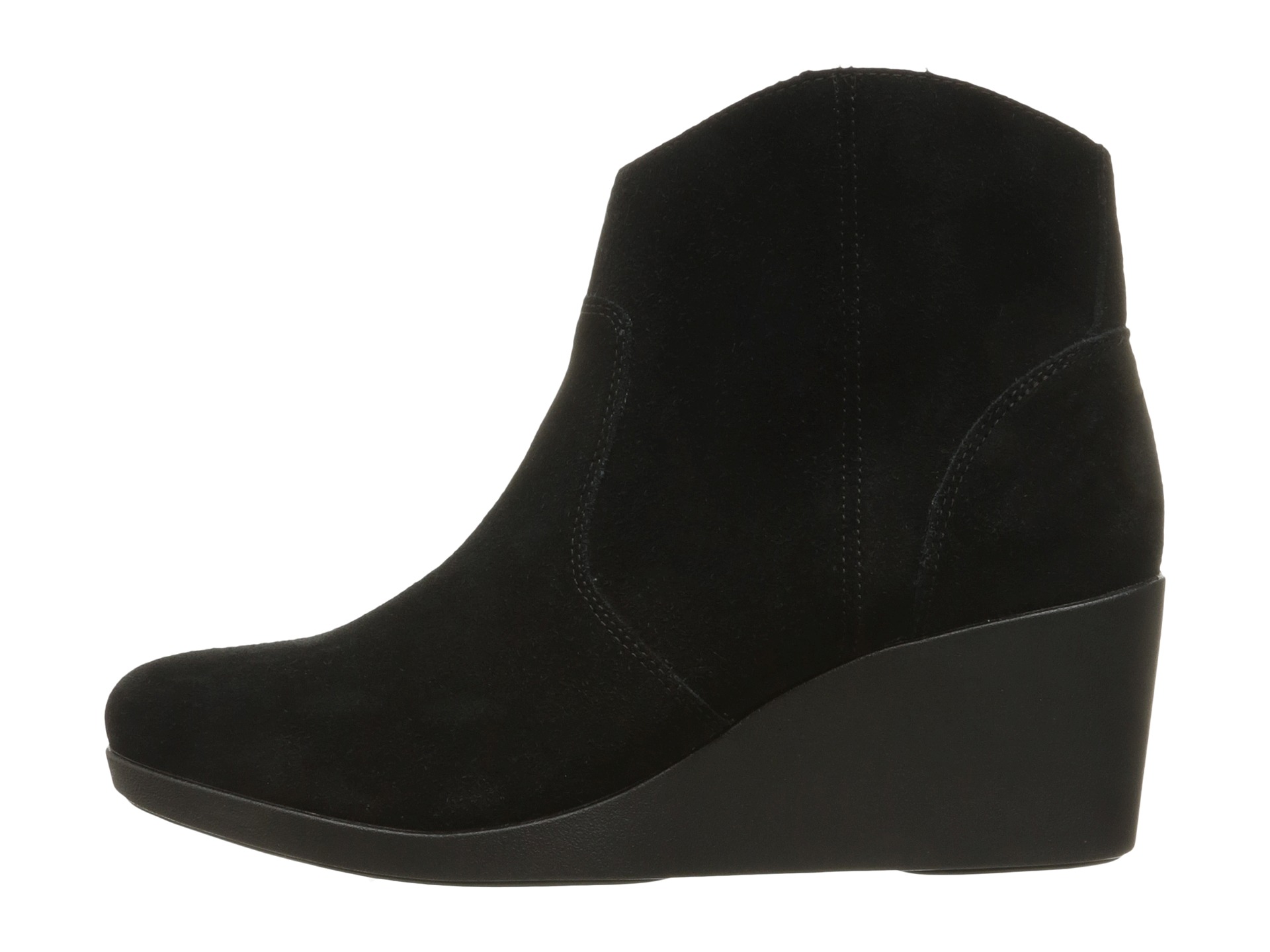 Crocs Leigh Suede Wedge Bootie Black - Zappos.com Free Shipping BOTH Ways