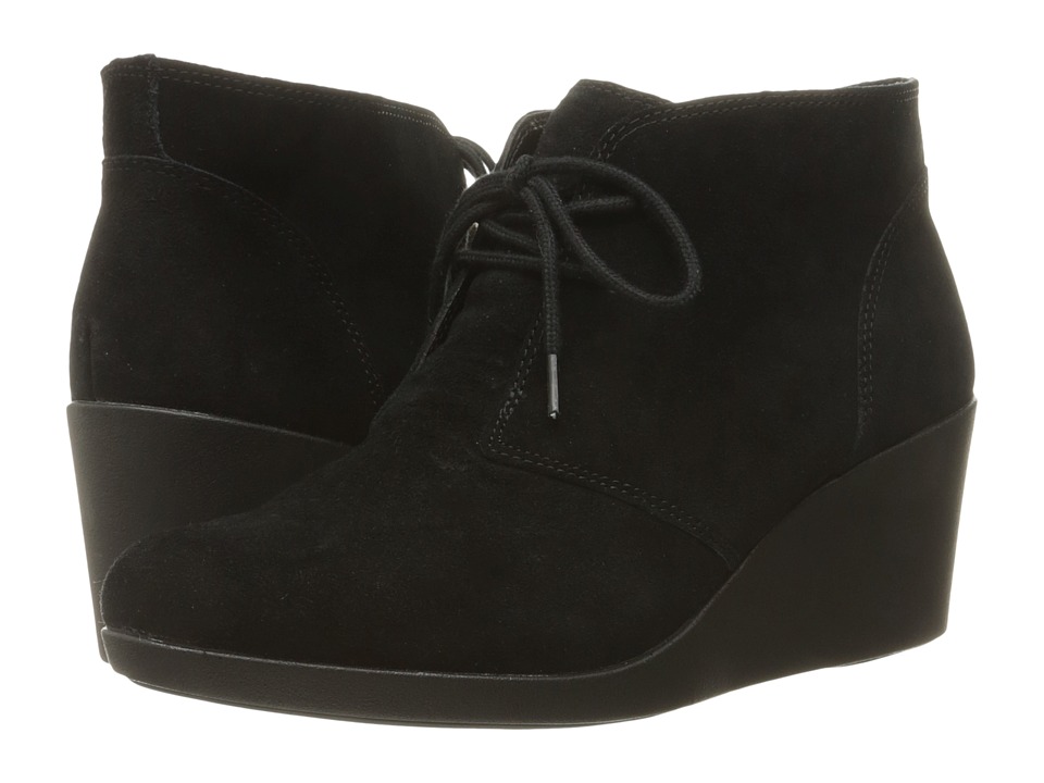 Crocs Leigh Suede Wedge Shootie (Black)