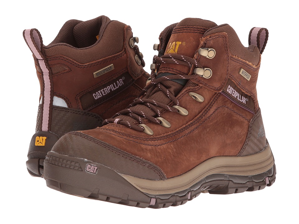 Caterpillar Ally 6 Waterproof (Brown) Women's Work Lace-up Boots