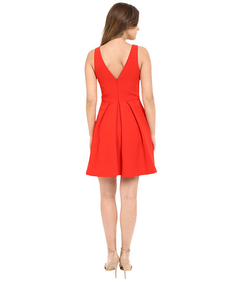 Adelyn Rae V Front Fit & Flare Dress Red - 6pm.com