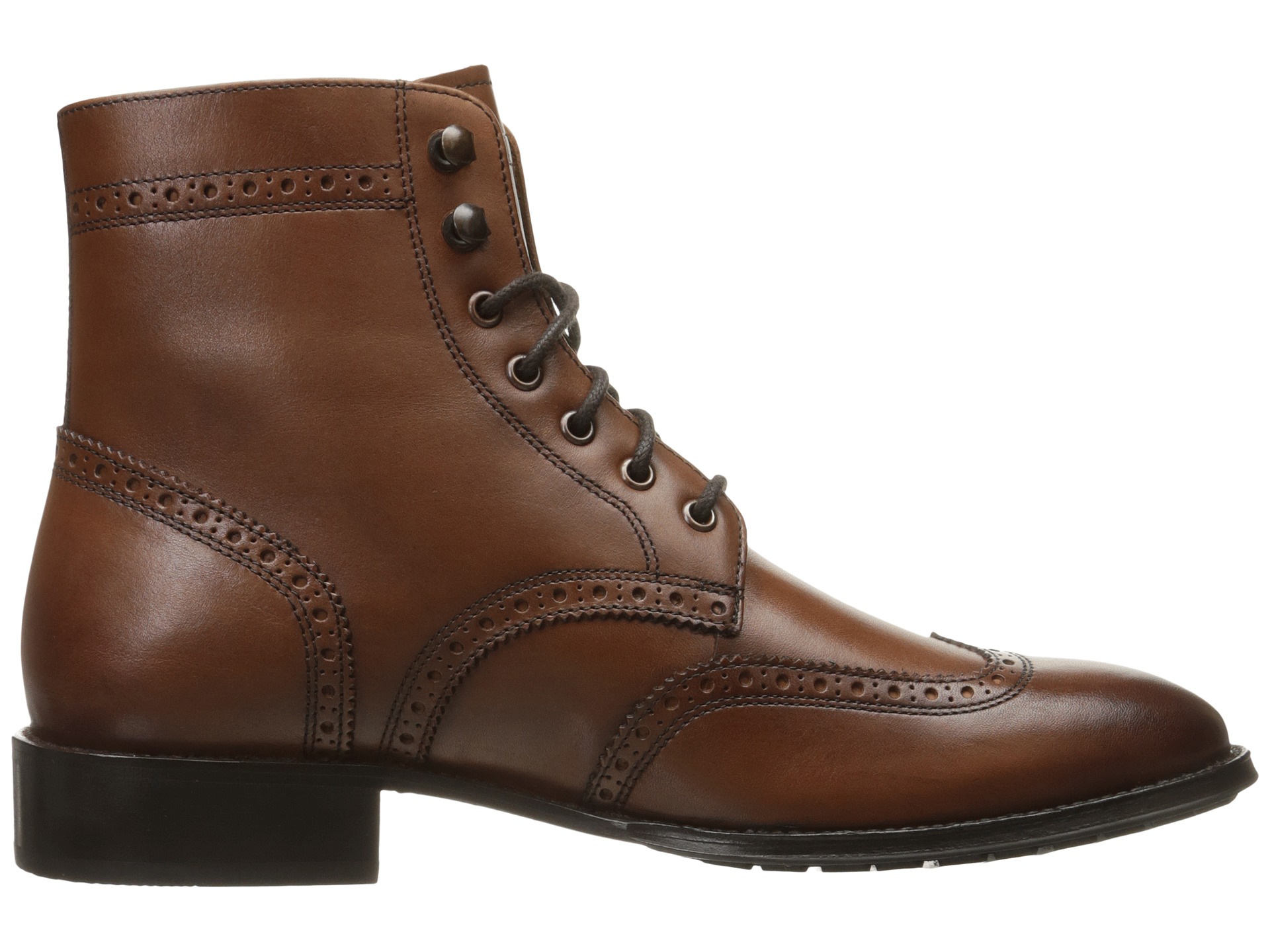 men's wingtip lace up boots
