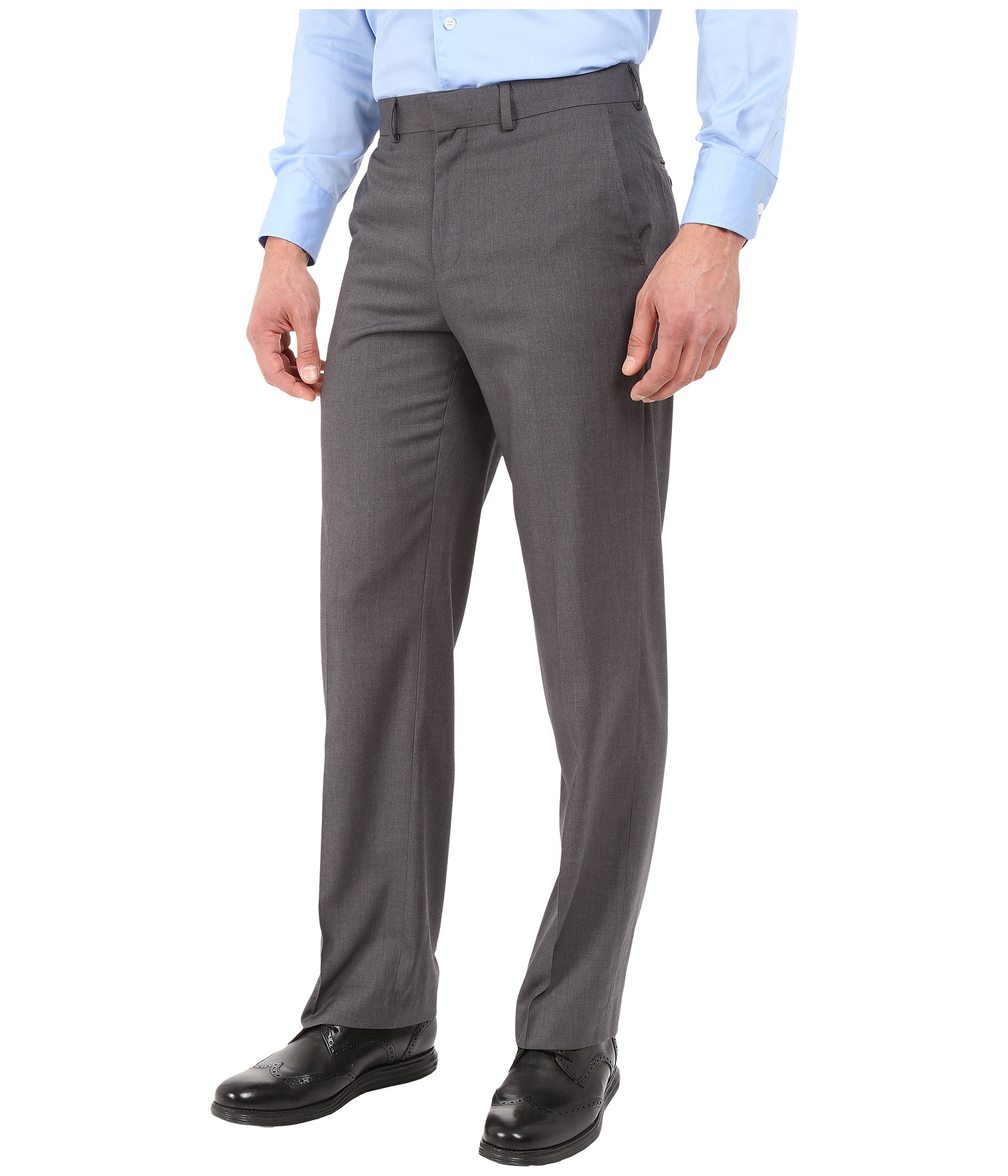 Dockers Flat Front Straight Fit Dress Pants at Zappos.com