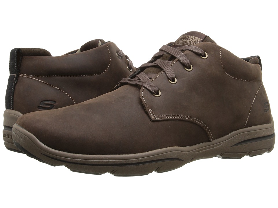 SKECHERS - Relaxed Fit Harper - Melden (Chocolate Leather) Mens Lace-up Boots