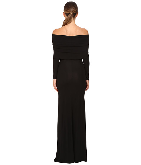 YIGAL AZROUËL Off Shoulder Matte Jersey Gown, Black | ModeSens