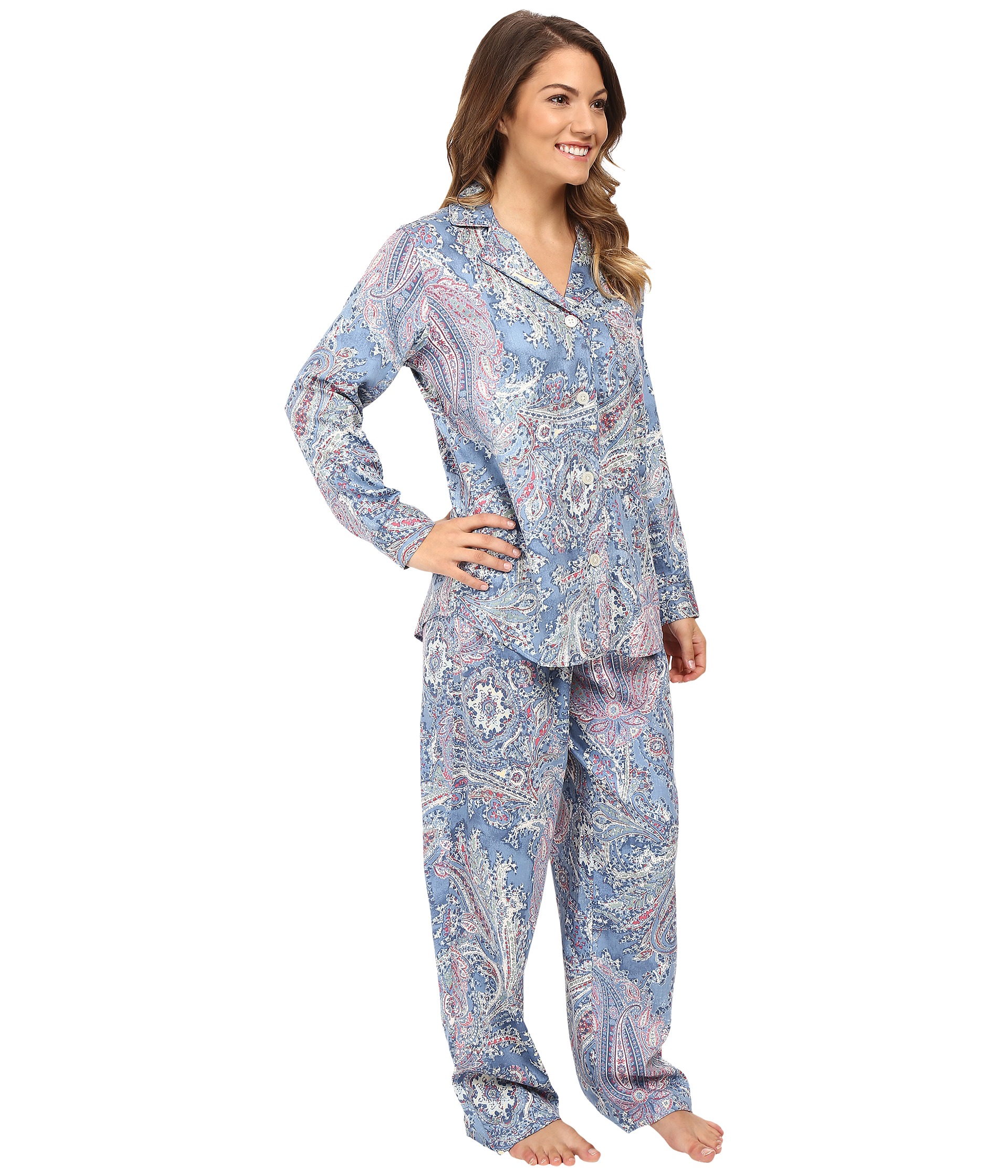 LAUREN Ralph Lauren Petite Cotton Sateen Pajamas - Zappos.com Free ...