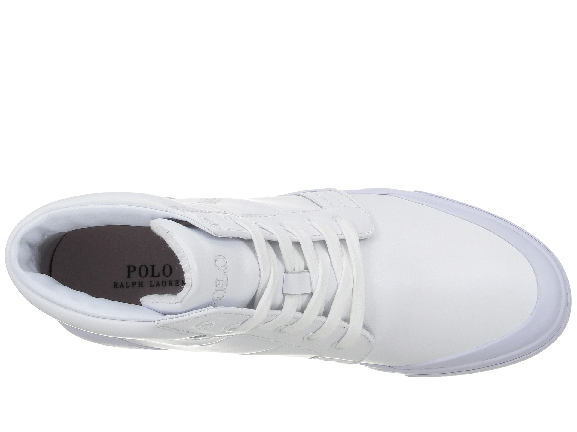 Polo Ralph Lauren Isaak White Smooth Sport Leather - Zappos.com Free ...