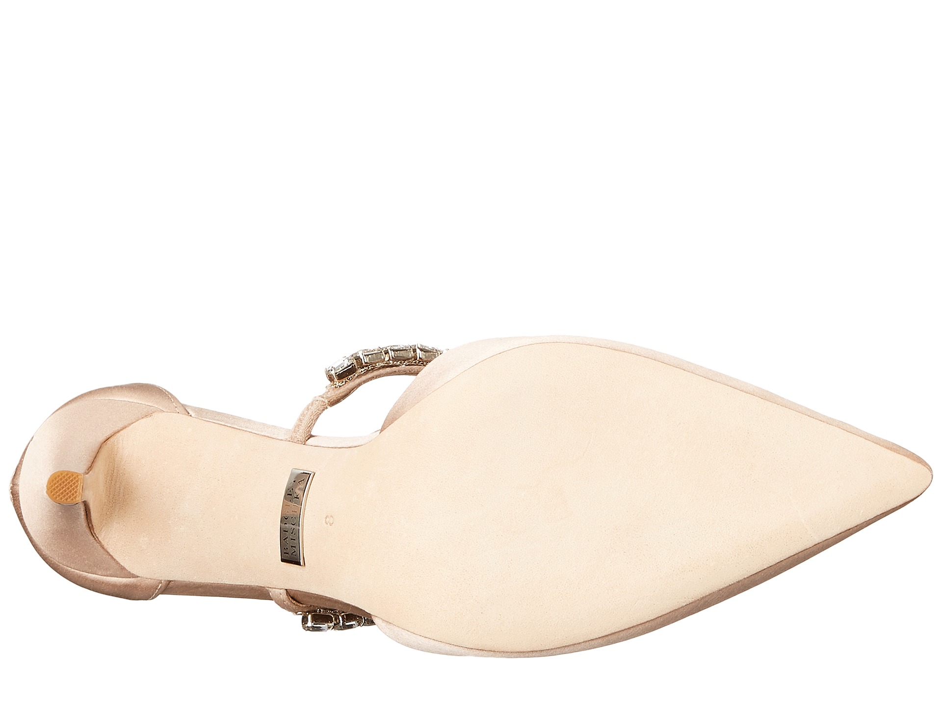 badgley mischka latte satin
