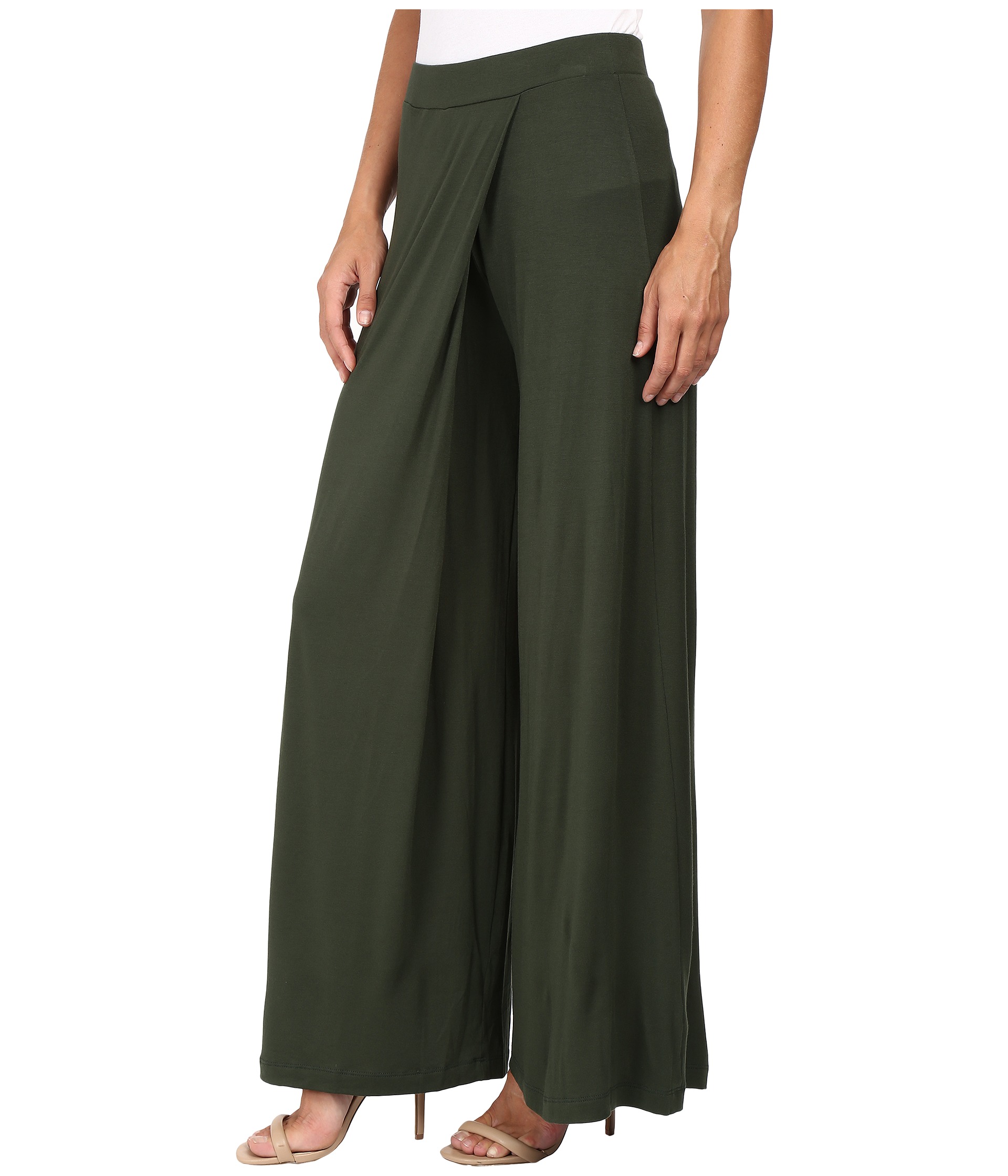 Nally & Millie Wrapped Front Pull Up Pants Olive - Zappos.com Free ...