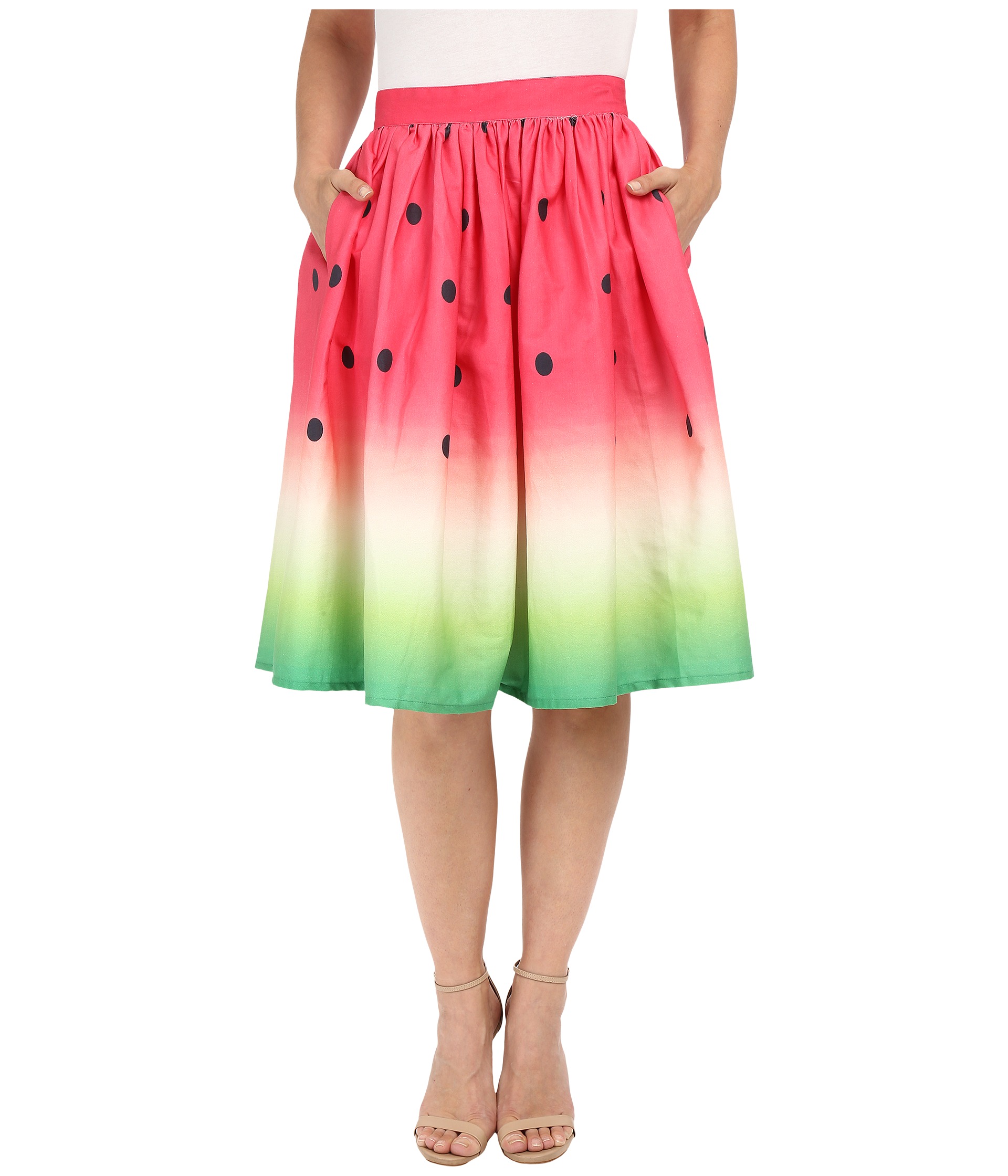 Unique Vintage Novelty Watermelon Flare Skirt Print - Zappos.com Free ...