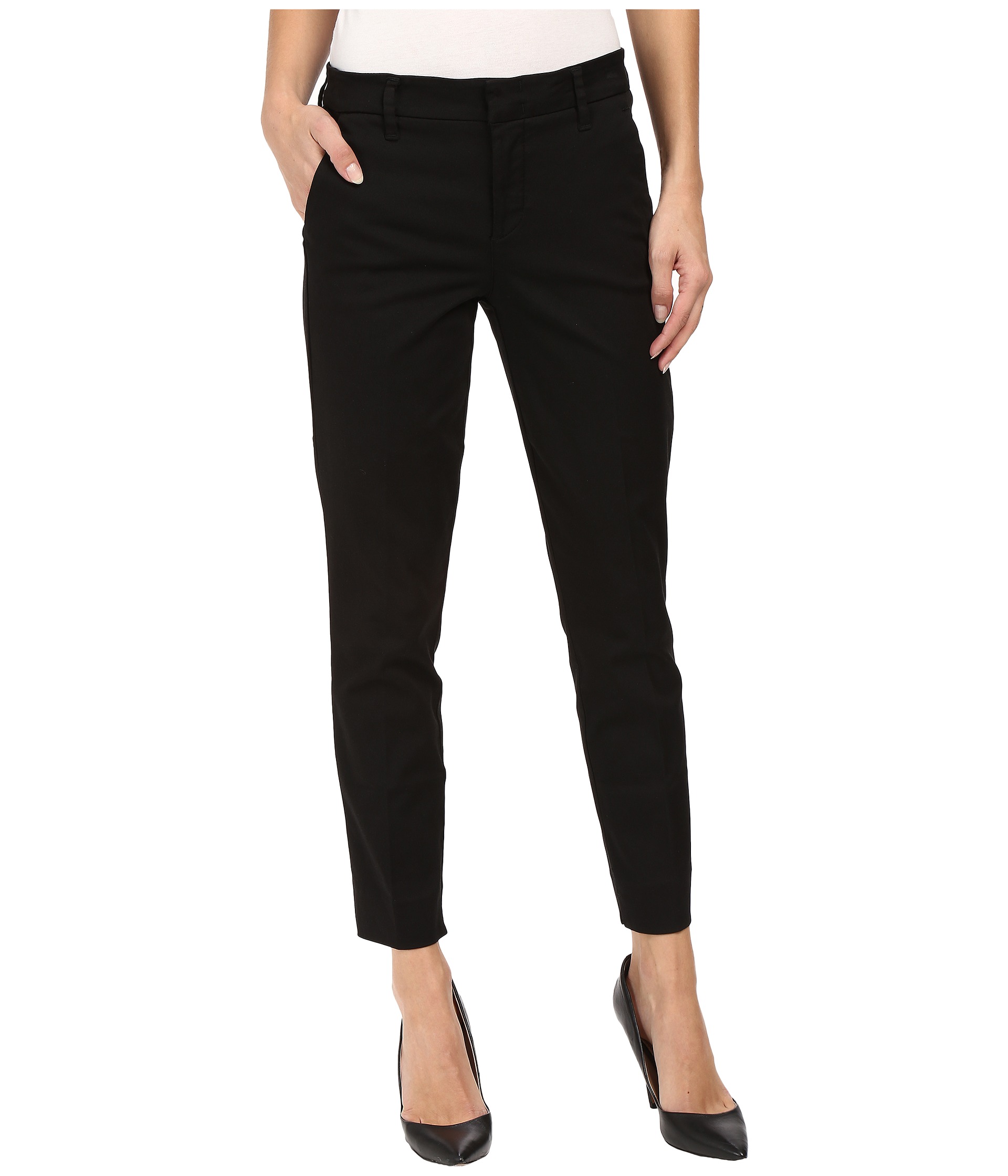 Level 99 Taylor Classic Straight Leg Trousers in Black Black - Zappos ...