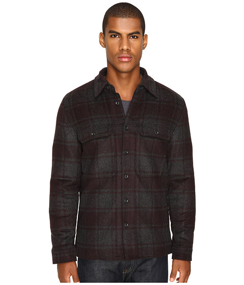 VINCE Plaid Wool Blend Jacket in Charcoal | ModeSens