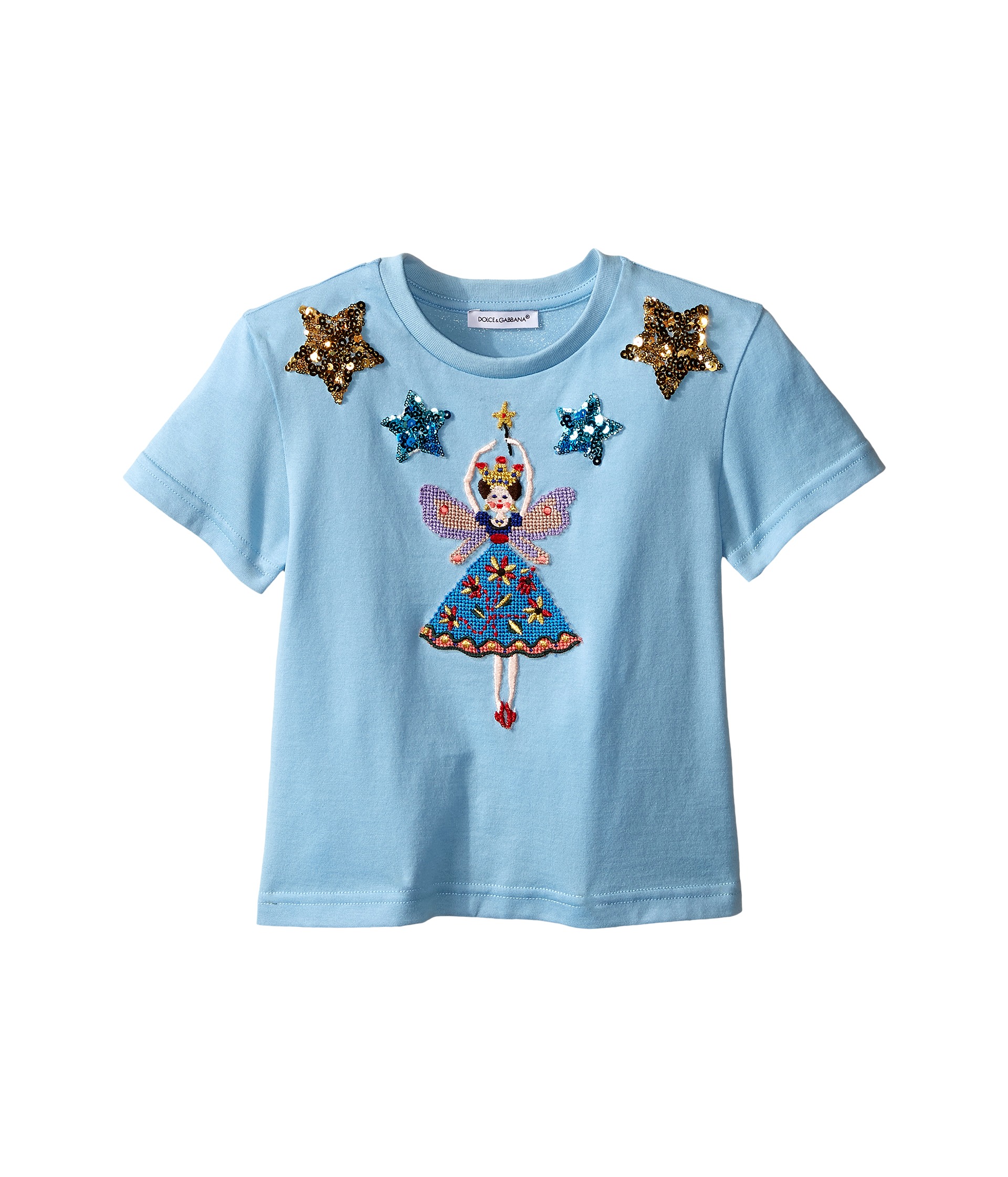 Dolce & Gabbana Kids City Short Sleeve T Shirt (Toddler/Little Kids) Light Blue Print